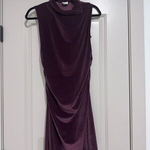 a new day Sleeveless Velvet Dress in Deep Plum